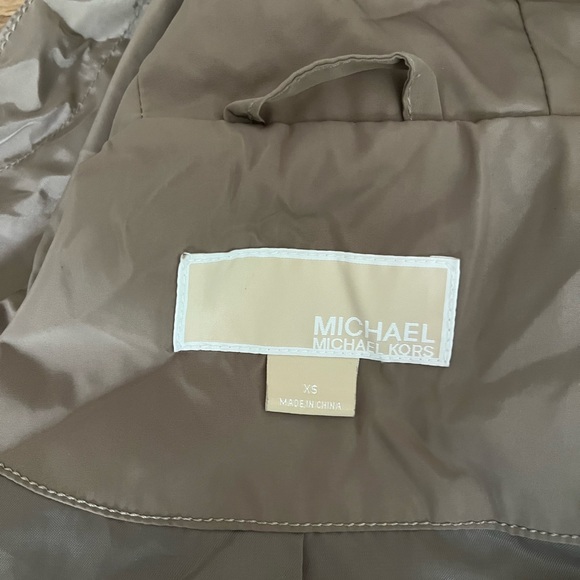 Michael Kors Tan Rain Jacket - Picture 2 of 3